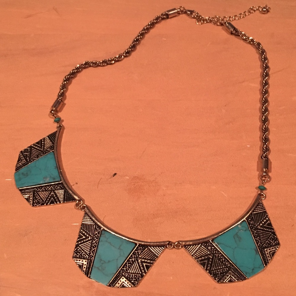 Gold double sided necklace